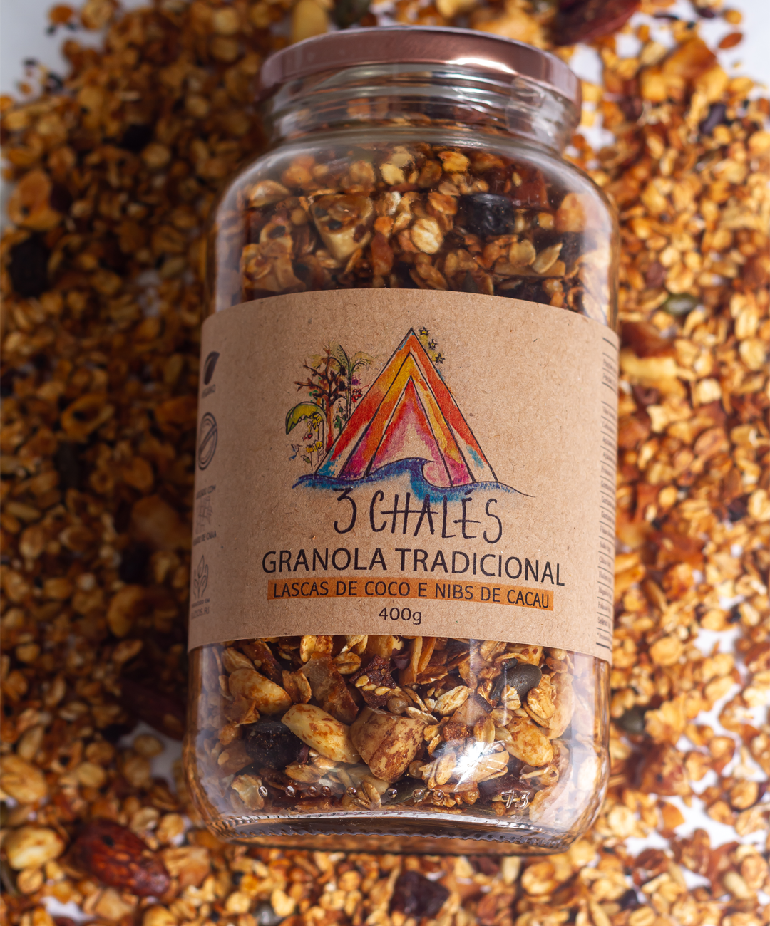 Granola tradicional 400g - no vidro